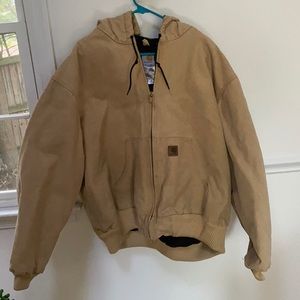 CARHARTT LOOSE FIT FIRM DUCK INSULATED FLANNEL-LINED ACTIVE JAC